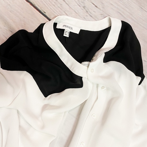 IPEKYOL white and black blouse - Picture 5 of 7